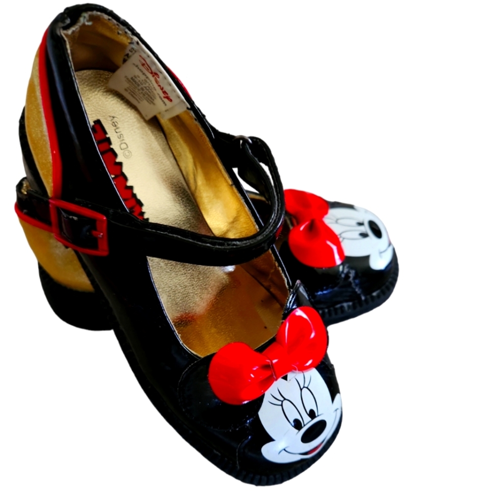 Disney Minnie Mouse patent leather Mary Jane style little girls shoes sz 9/10